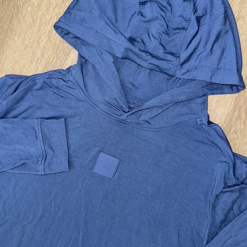Waggle LinksLuxe Performance Hoodie Men's Large Blue Stretch Soft Modal Pullover